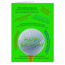 Golf Jokes birthday card