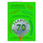 Golf Jokes birthday card for 70 year old