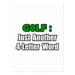 Golf...Just Another 4-Letter Word Post Card