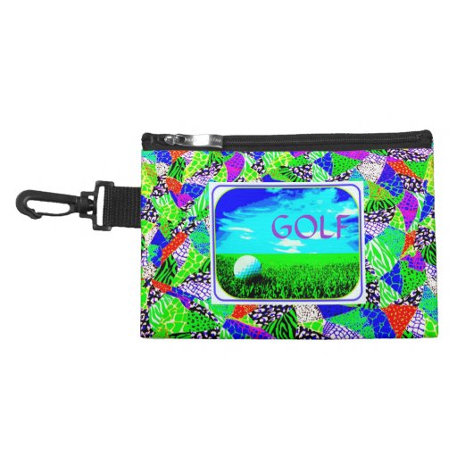 GOLF Ladies Colorful Photo Clip On Accessory Bag Zazzle