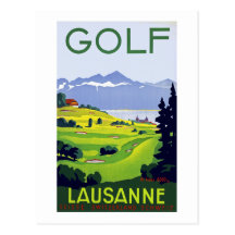 Golf ~ Lausanne Post Card