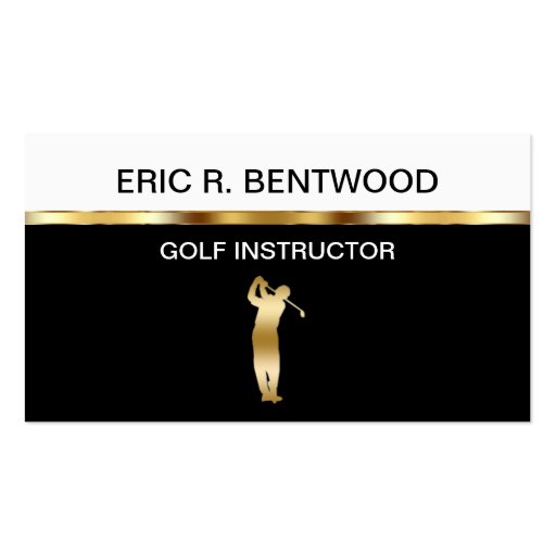 Golf Lessons Business Cards (front side)