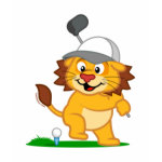 Here's a cute design for anyone who loves playing golf. This sweet lion is ready to make a hole-in-one. How cute is this? Here are some great gifts for anyone who loves lions, cuteness and golf.