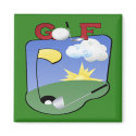 Golf magnets by Ricaso_Greetings Golf magnets