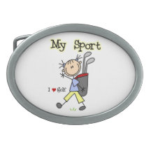 Golf My Sport Oval Belt Buckles