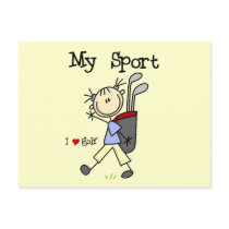 Golf My Sport T-shirts and Gifts postcards by stick_figures Golf My Sport T-shirts and Gifts postcards
