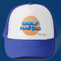 Golf Naked Hat (orange golf ball) by GoNaked Golf Naked Hat (orange golf ball)