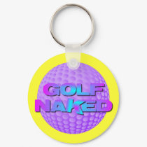 Golf Naked Keychain (purple golf ball)