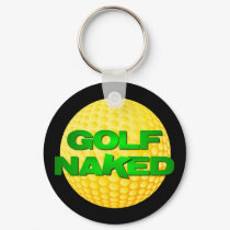 Golf Naked Keychain (yellow golf ball)