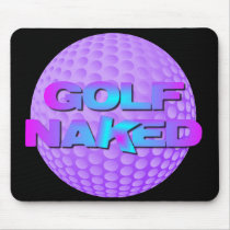 Golf Naked Mousepad (purple golf ball)