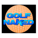 Golf Naked Poster (orange golf ball) posters