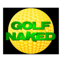 Golf Naked Poster (yellow golf ball) posters