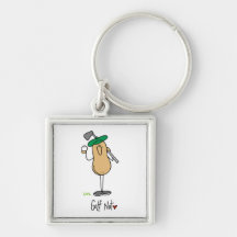 Golf Nut T-shirts and Gifts Keychains