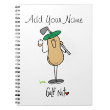 Golf Nut T-shirts and Gifts Spiral Notebook