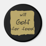 Golf para la comida iman de frigorífico