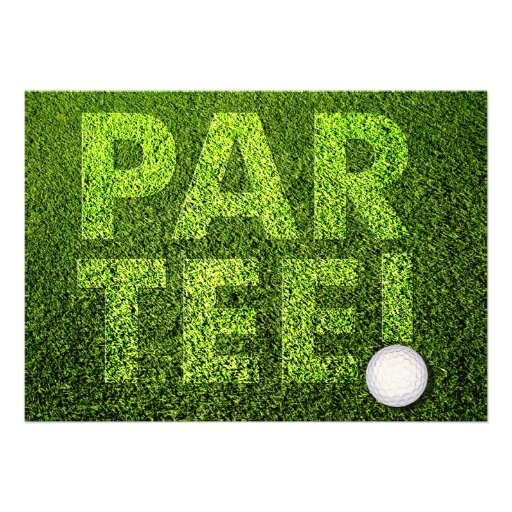Golf Party Custom Invite