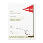 Golf Party Invitations Post Cards