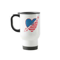 Golf Patriot Heart Flag Mugs