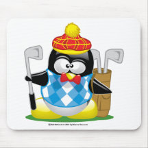 Golf Penguin Mouse Mats