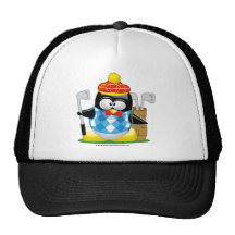 Golf Penguin Trucker Hats
