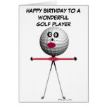 Golf Player Birthday Card