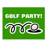 Golf postcards for party invitations and meetings