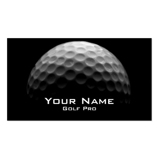 Golf Pro Business Card (front side)