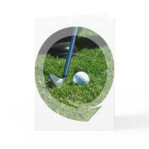 Golf Putt Greeting Card