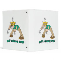 golf relieves stress humor 3 ring binders