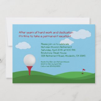 Golf Retirement Party Invitation invitation