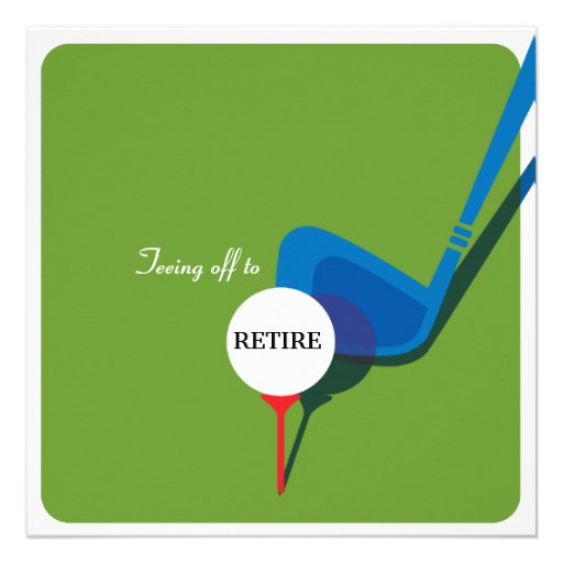 Golf Retirement Party Invitation - Get the Swing