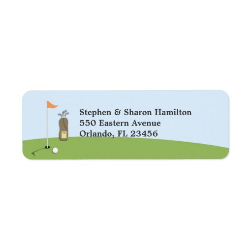 Golf Return Address Labels Zazzle
