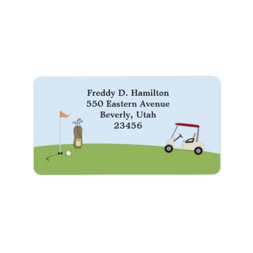 Golf Return/Shipping Address Labels Zazzle