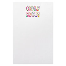 Golf Rocks Customized Stationery