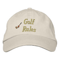 Golf Rules Embroidered Hat embroidered hats by embroideryshirts Golf Rules Embroidered Hat embroidered hats