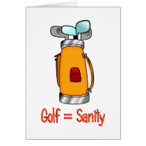 Golf = Sanity cards