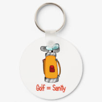 Golf = Sanity keychains