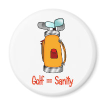 Golf = Sanity Refrigerator Magnet