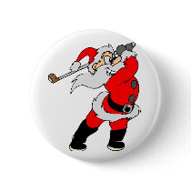 Golf Santa buttons