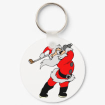 Golf Santa keychains