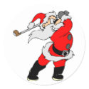 Golf Santa stickers by CelebrationZazzle Golf Santa stickers