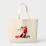 Golf Santa Tote Bags