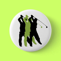 Golf Silhouette buttons by sports_tshirts Golf Silhouette buttons