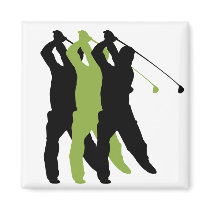 Golf Silhouette Refrigerator Magnets