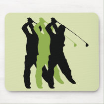 Golf Silhouette mousepads by sports_tshirts Golf Silhouette mousepads