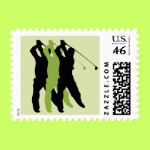 Golf Silhouette postage by sports_tshirts Golf Silhouette postage