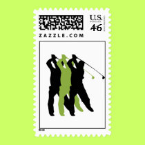 Golf Silhouette postage by sports_tshirts Golf Silhouette postage