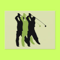 Golf Silhouette postcards by sports_tshirts Golf Silhouette postcards
