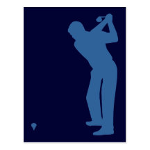 Golf Silhouette Postcard