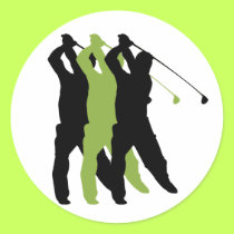 Golf Silhouette stickers by sports_tshirts Golf Silhouette stickers
